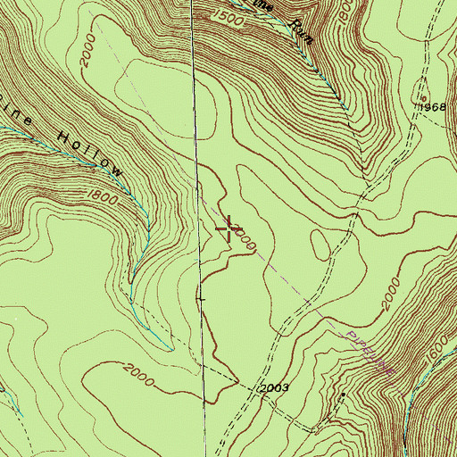 Topographic Map of Quehanna Wild Area, PA