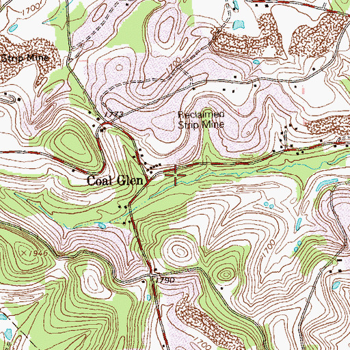Topographic Map of Cravens (historical), PA