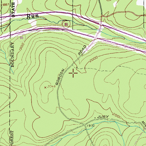 Topographic Map of Bailey Field, PA