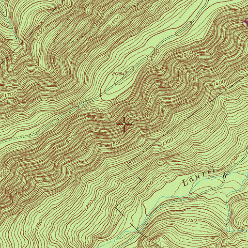 Topographic Map of Chimney Rocks, PA