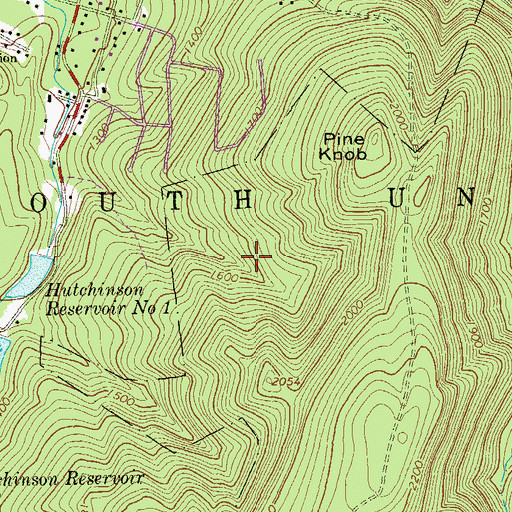 Topographic Map of Cabin Rocks, PA