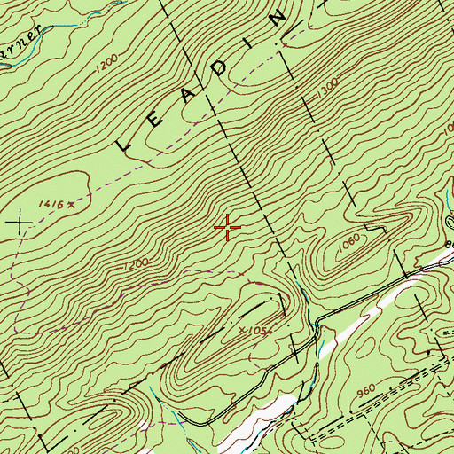 Topographic Map of University Watershed Reservoir Project, PA