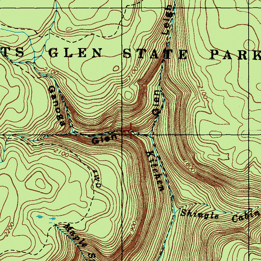 Topographic Map of Erie Falls, PA