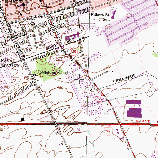 Topographic Map of Webercroft, PA