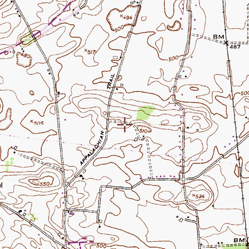 Topographic Map of Le High Park, PA