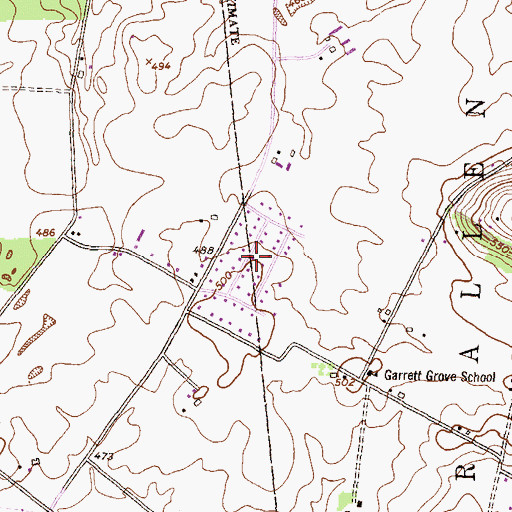 Topographic Map of Country Estates, PA