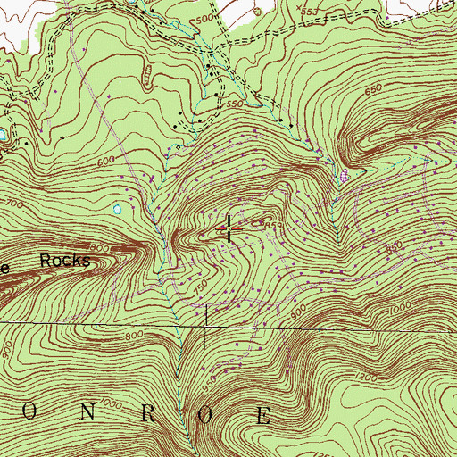 Topographic Map of White Rock Acres, PA