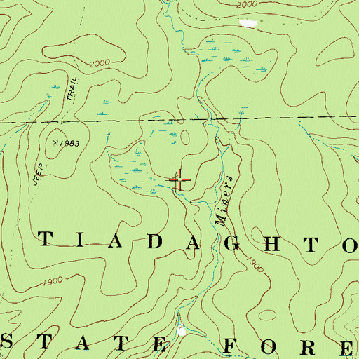 Topographic Map of McIntyre Wild Area, PA