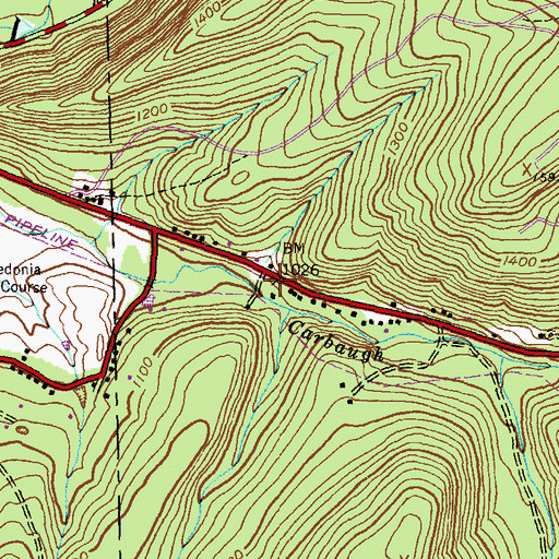 Topographic Map of Graefenburg, PA