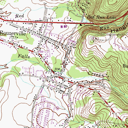 Topographic Map of Waterloo, PA