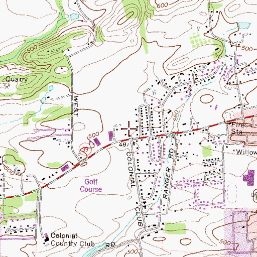 Topographic Map of Colonial Terrace, PA