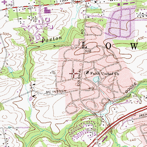 Topographic Map of Colonial Crest, PA