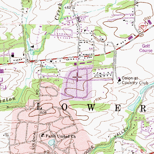 Topographic Map of Fox Chase, PA