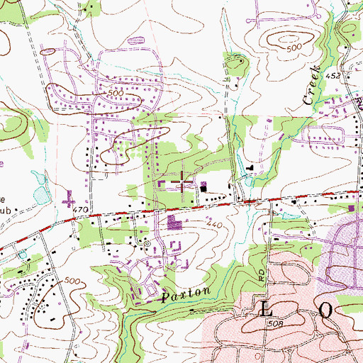 Topographic Map of Ridge Acres, PA