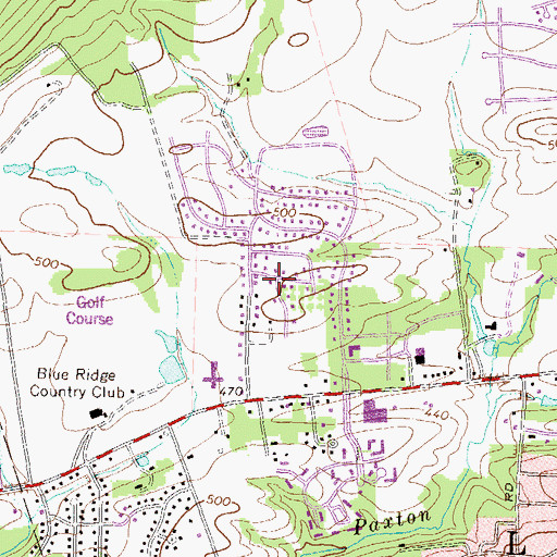 Topographic Map of Brandywine Manor, PA