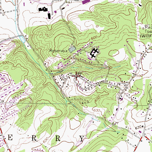 Topographic Map of Alpine Heights, PA