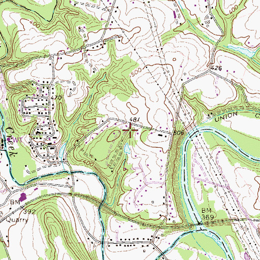 Topographic Map of High Ridge, PA