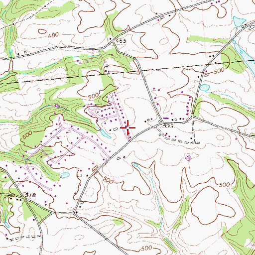 Topographic Map of Long Lane Acres, PA