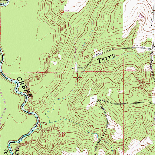Topographic Map of Hog Creek, AL
