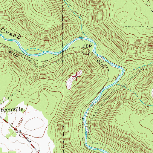 Topographic Map of Bloom Run Vista, PA