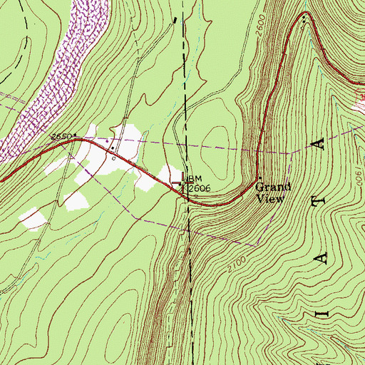 Topographic Map of Central City Vista, PA