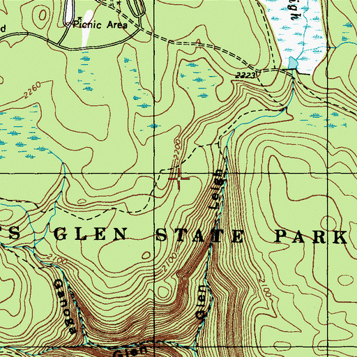 Topographic Map of Midway Crevasse, PA