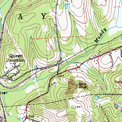 Topographic Map of Smithville, PA