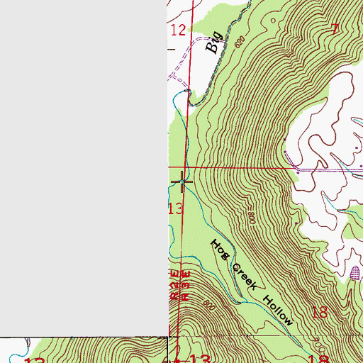 Topographic Map of Hog Creek, AL