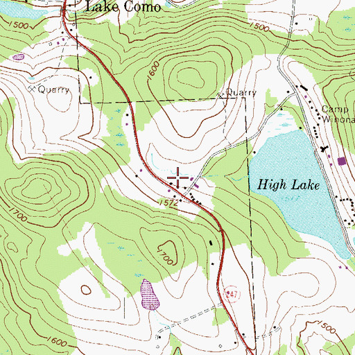 Topographic Map of East Spruce, PA