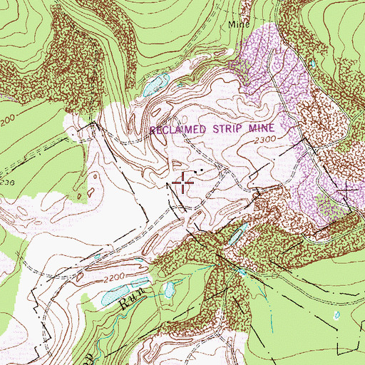 Topographic Map of Bear Loop, PA