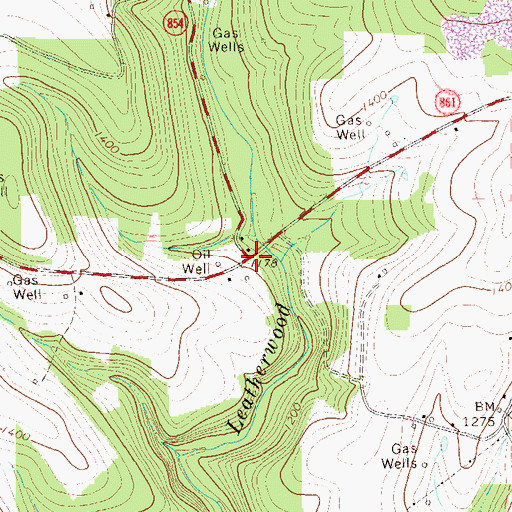Topographic Map of Saint Charles Furnace, PA