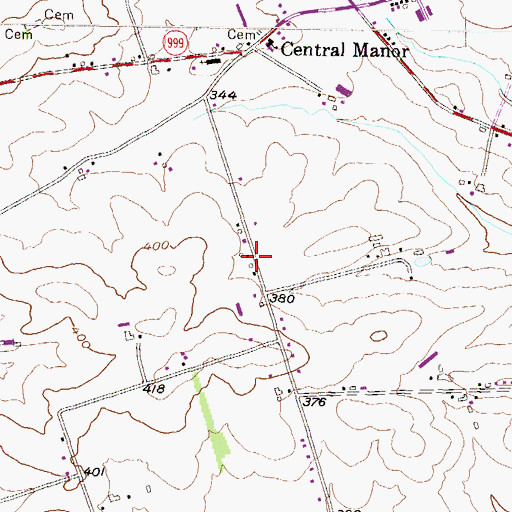 Topographic Map of Youngstown, PA