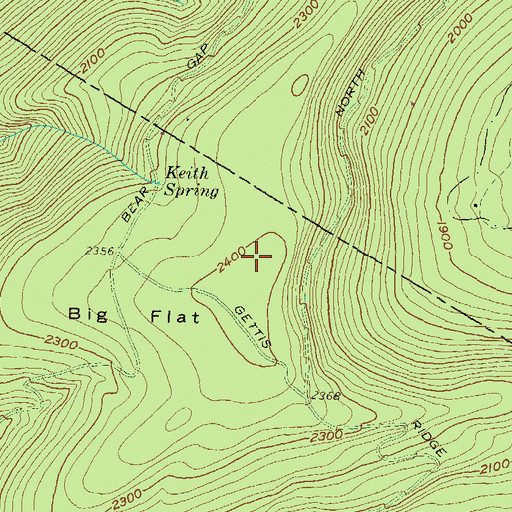 Topographic Map of Big Flat Laurel Viewing Area, PA