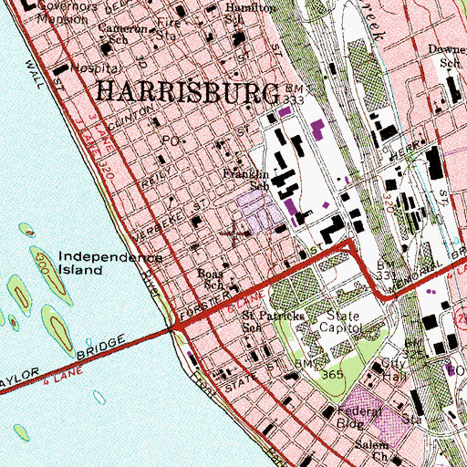 Topographic Map of Fox Ridge Court, PA