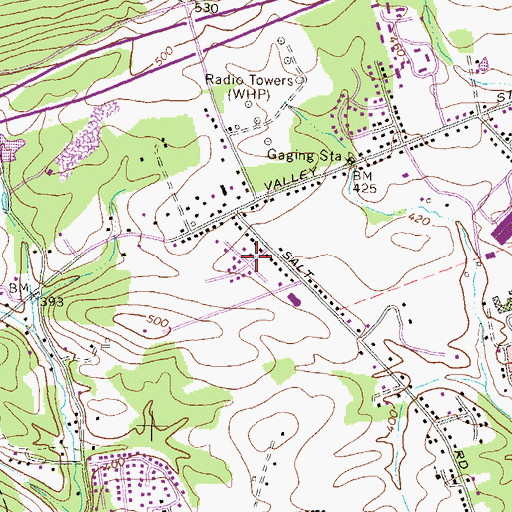 Topographic Map of Treemont, PA