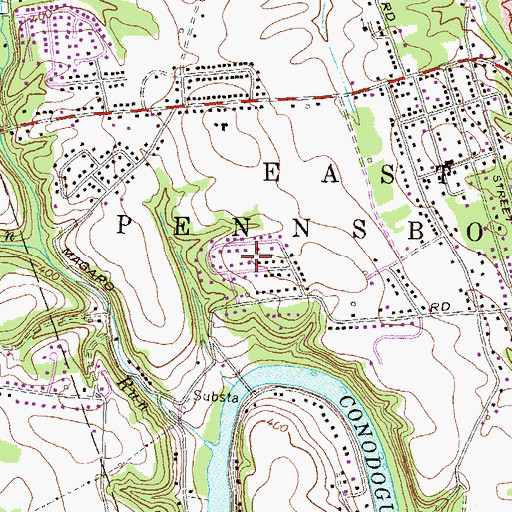 Topographic Map of Grandview Acres, PA
