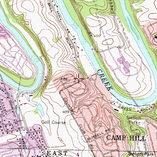 Topographic Map of Knob Point, PA