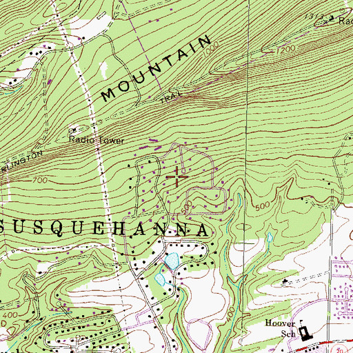 Topographic Map of Mountain Dale, PA
