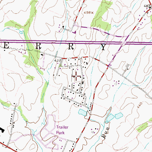 Topographic Map of Braeburn, PA