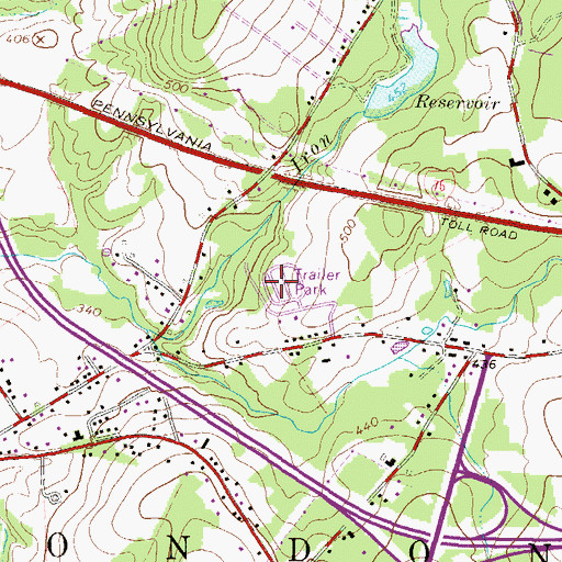 Topographic Map of Crest View, PA