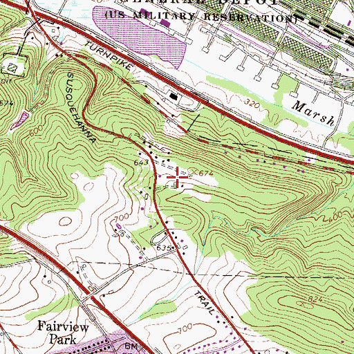 Topographic Map of Slaseman Mobile Home Park, PA