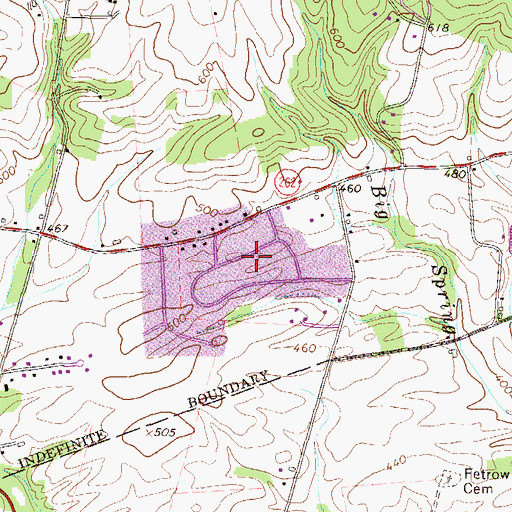 Topographic Map of Redland Village, PA