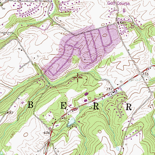 Topographic Map of Valley Green Estates, PA