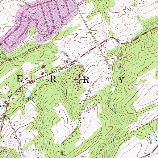 Topographic Map of Bass Lake, PA