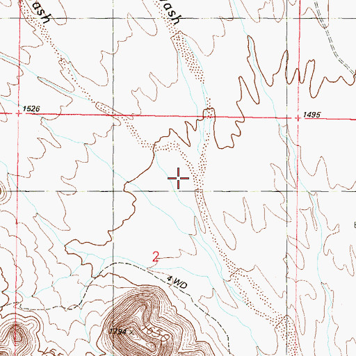Topographic Map of Beer Bottle Wash, AZ