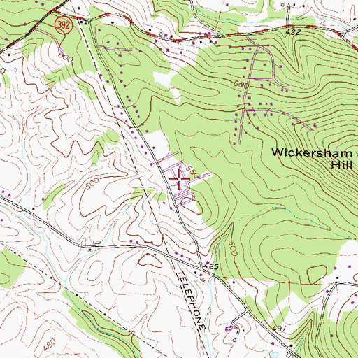 Topographic Map of Skyview Mobile Home Park, PA