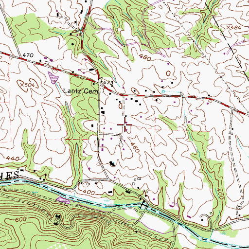 Topographic Map of Waseka Acres, PA