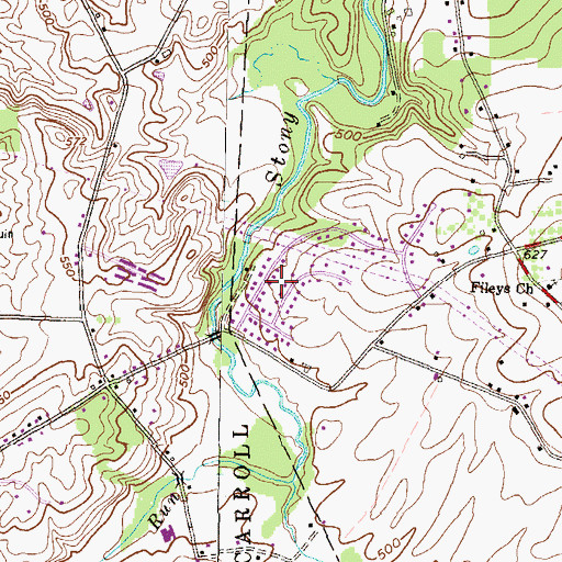 Topographic Map of Memphord Estates, PA