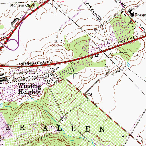 Topographic Map of Flintlock Ridge, PA