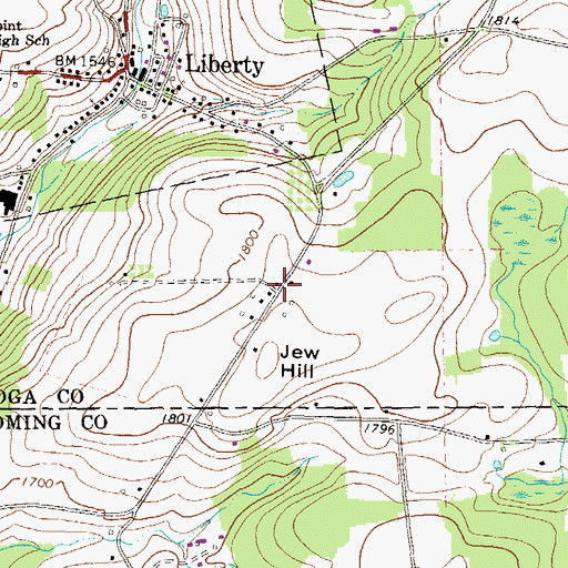 Topographic Map of Henslertown, PA